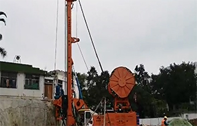 優博林AK360×2液動潛孔錘鉆機在汕頭大學擴建工程中小試牛刀
